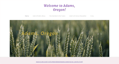 Desktop Screenshot of cityofadamsoregon.com