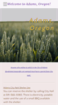 Mobile Screenshot of cityofadamsoregon.com